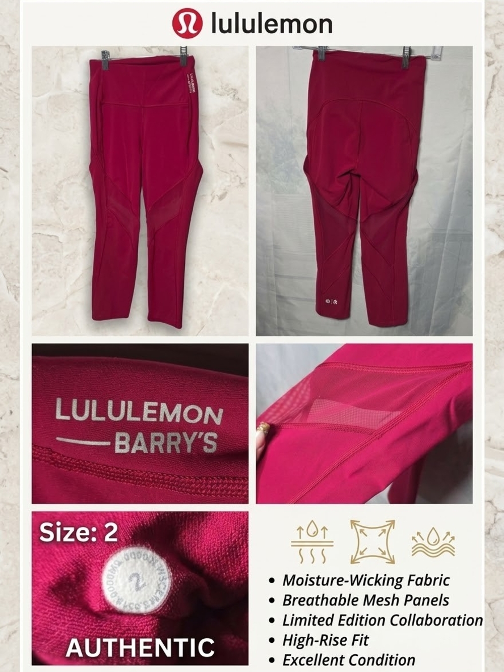 lululemon athletica Bright Pink Performance Leggings